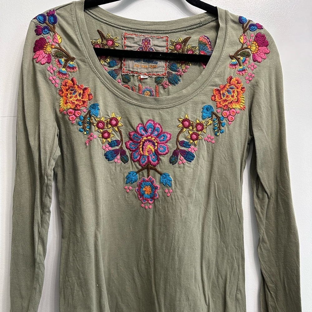 Johnny Was Embroidered Shirt